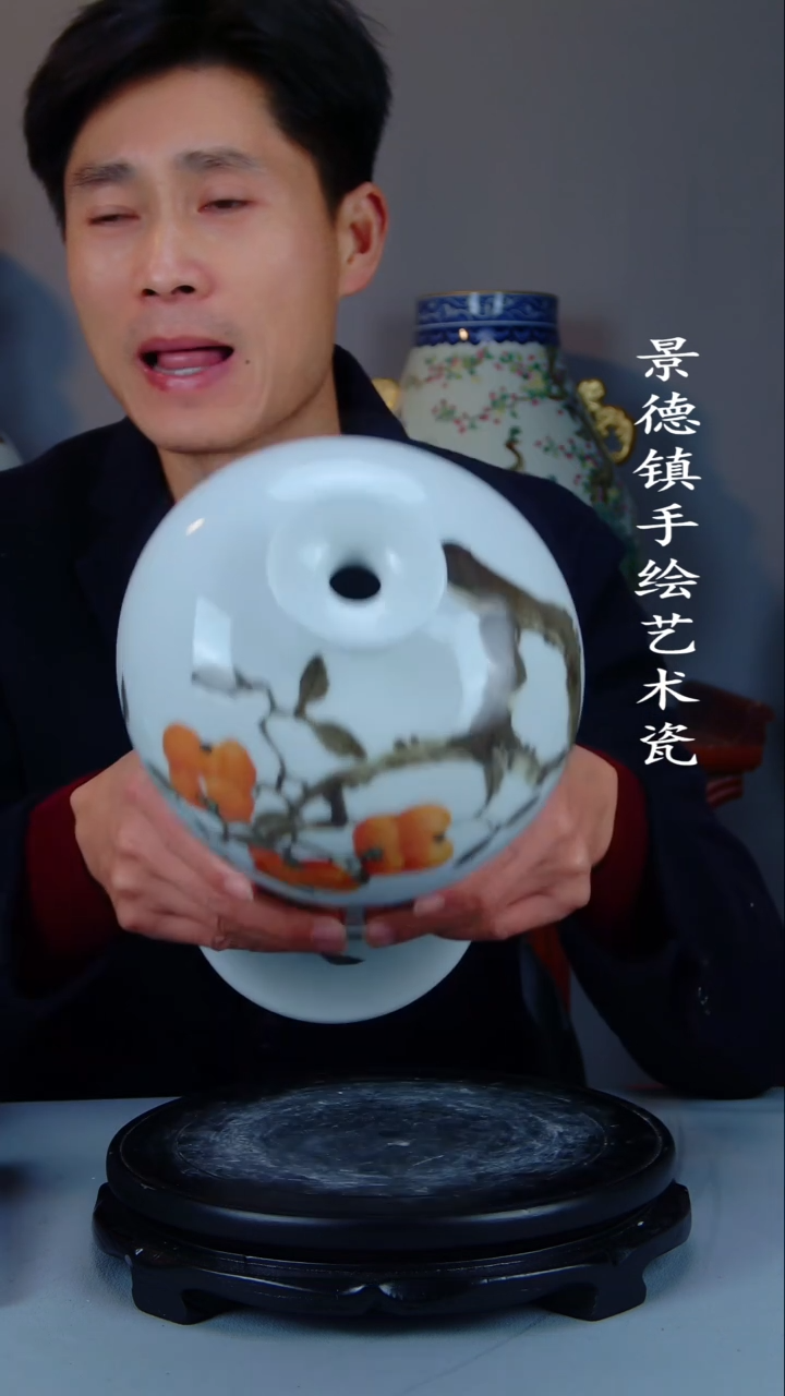 摆件陶瓷景德镇手工手绘陶瓷摆件26