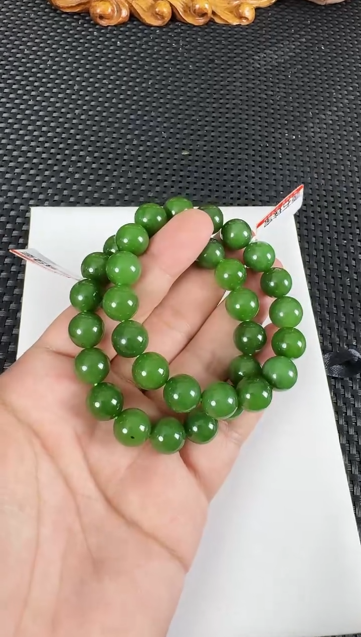 【闪购商品】和田玉（碧玉）手串未镶嵌约12MM多样性发一