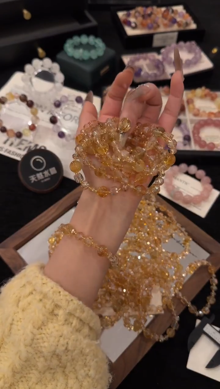 未镶嵌手链水晶啤酒泡泡x3383