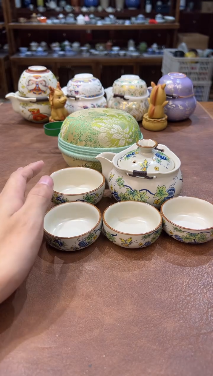 真的很便宜会开片的旅行茶具