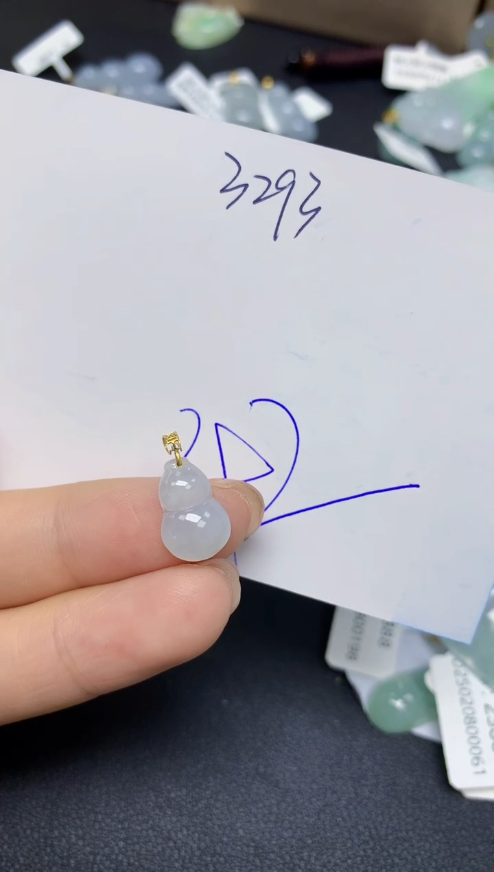 【闪购商品】翡翠挂件18K金镶嵌 天然翡翠A货1