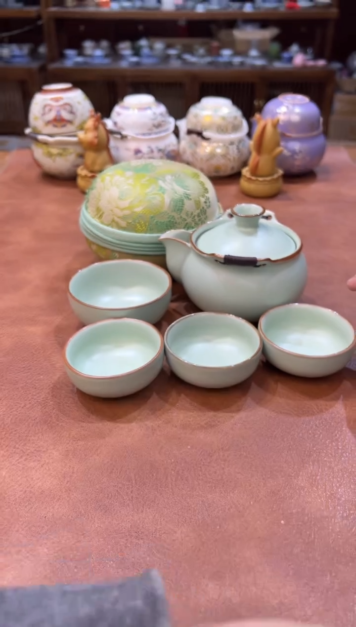 真的很便宜会开片的旅行茶具