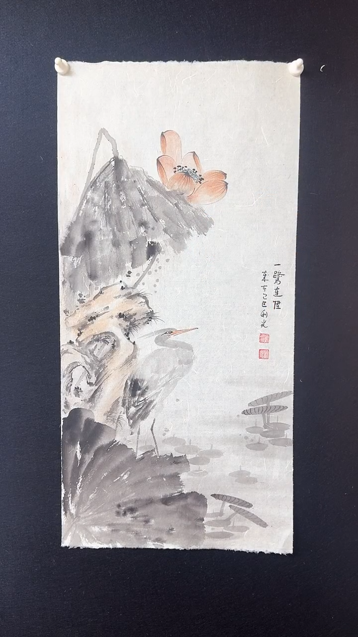 【闪购商品】国画水墨花鸟苍鹭
