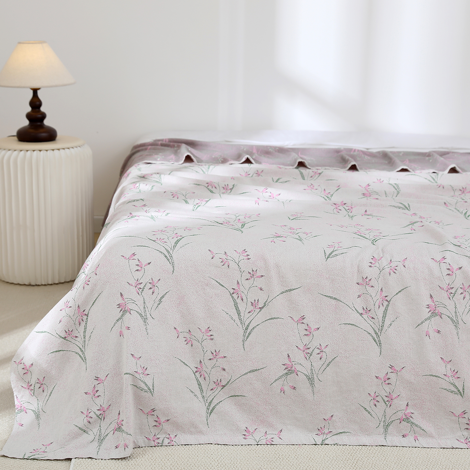 【原装正品 沃尔福特】高奢定制提花养生毯三件套230*250cm萱草