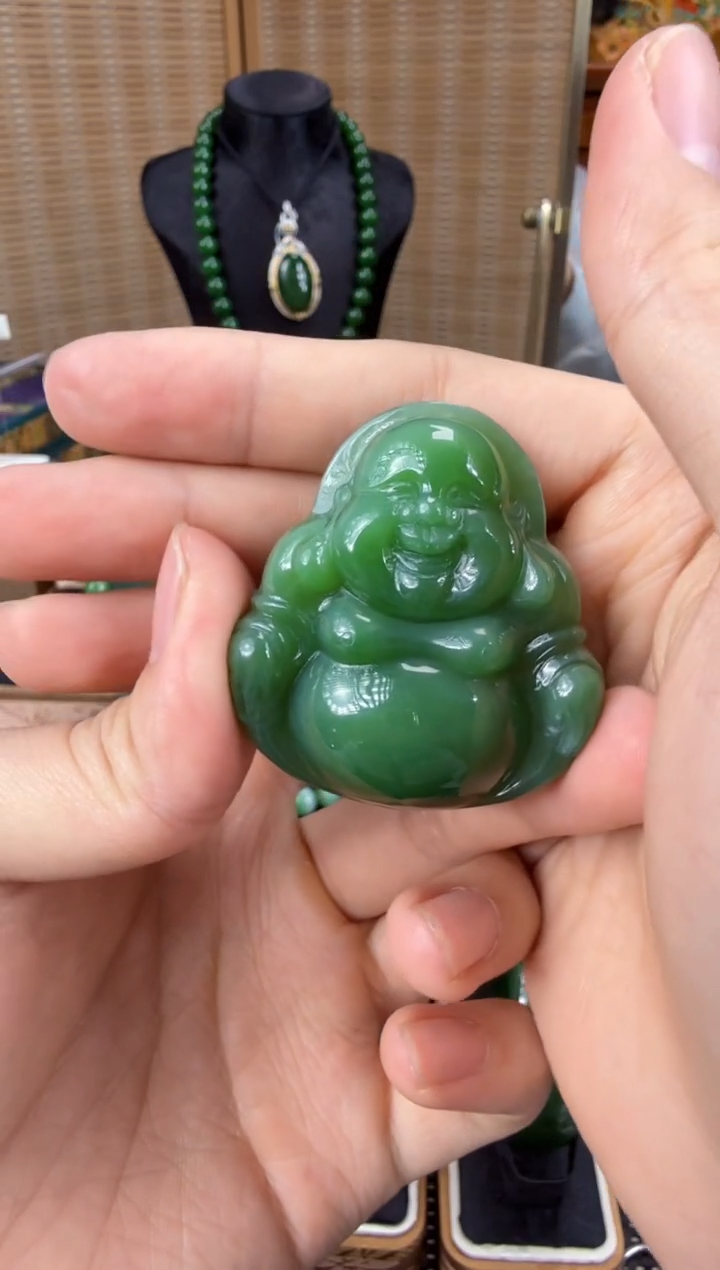 【闪购商品】和田玉（碧玉）吊坠(赠链)未镶嵌 