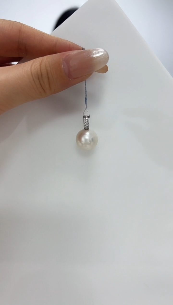 【闪购商品】淡水珍珠DA银S925镶嵌b081 曼塔玫瑰吊坠 13