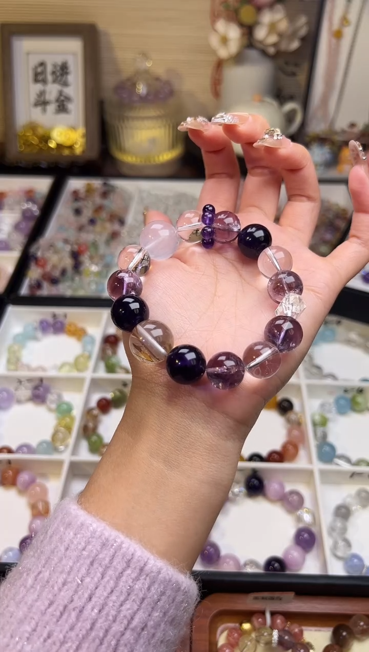 未镶嵌手串水晶紫愈