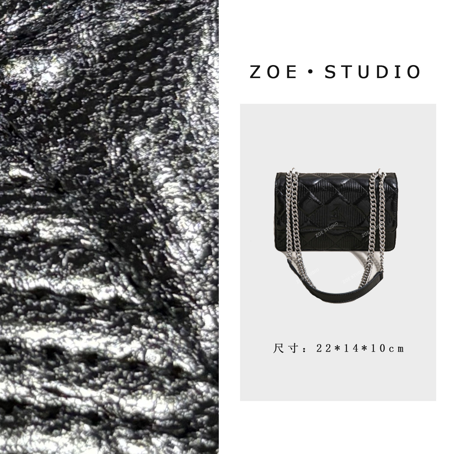 【佐伊甄选】SK-62959-黑色轻奢女士时尚百搭单肩腋下真皮斜挎包