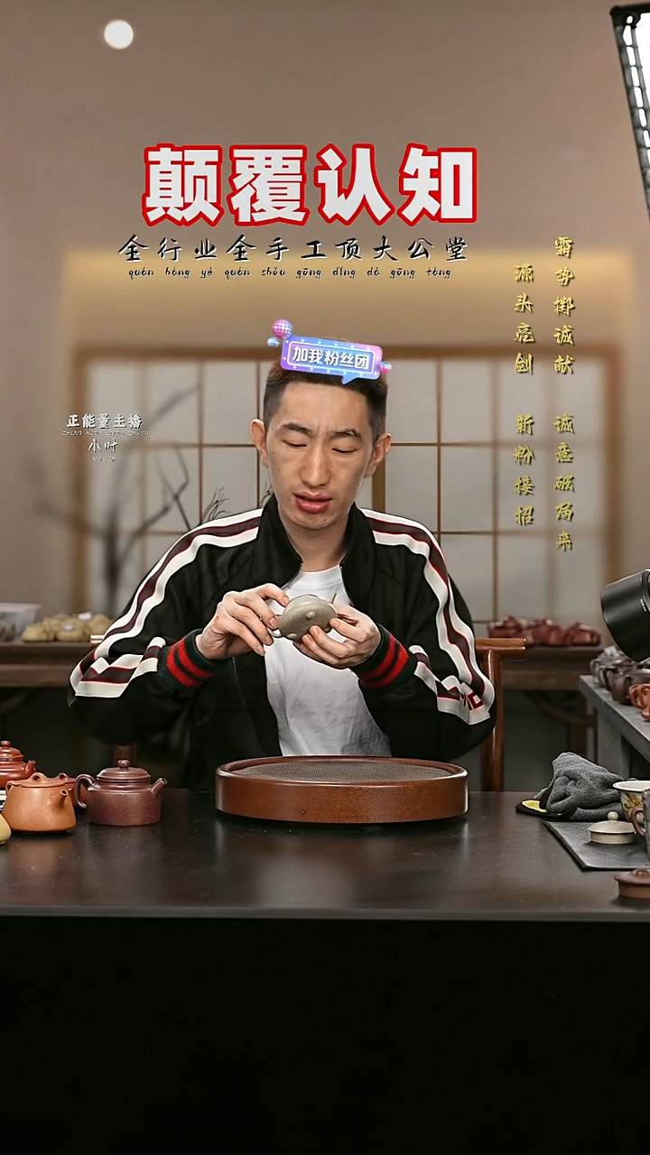 茶壶紫砂小平盖-黑段-全手工微微瑕