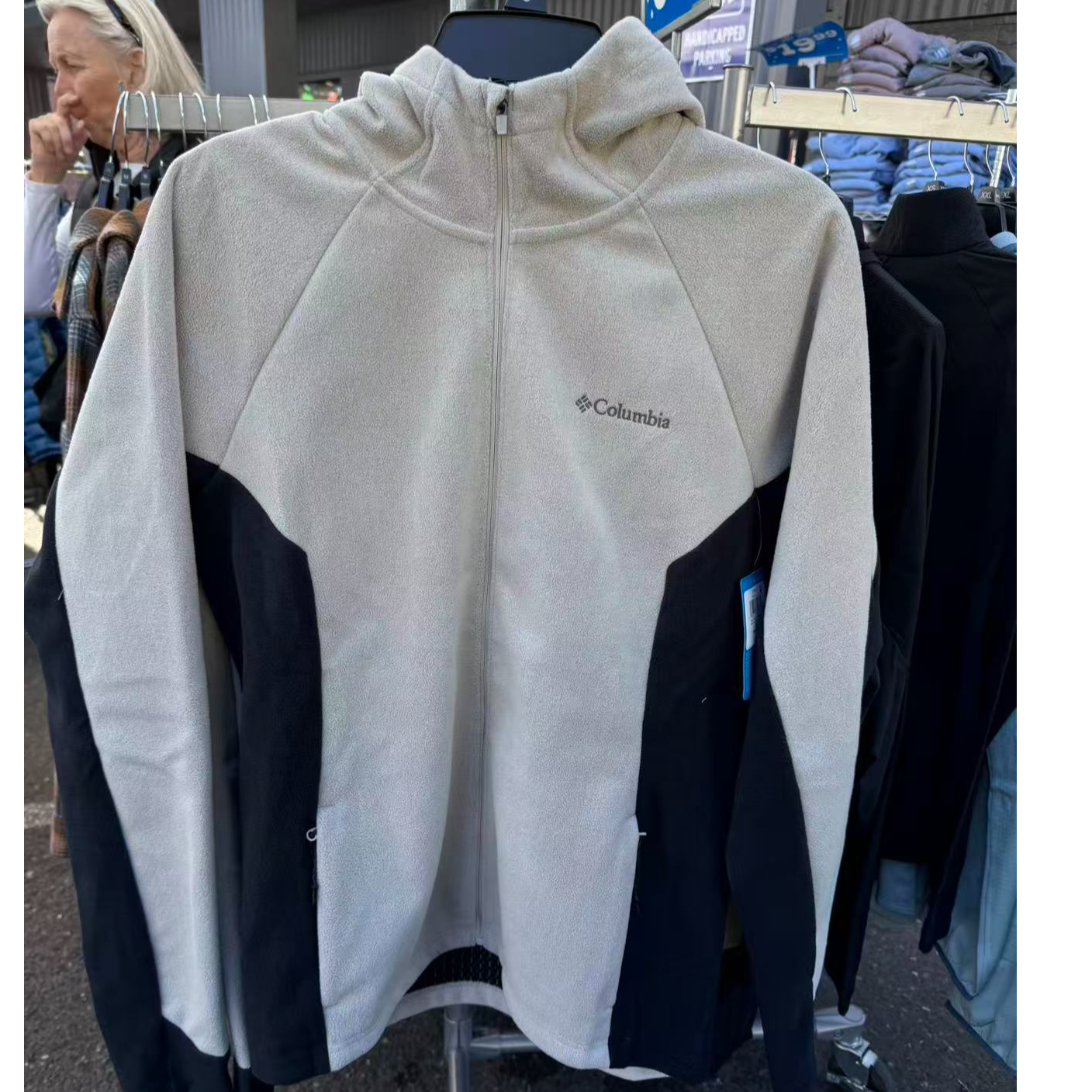 Columbia/哥伦比亚男士拼色全拉链连帽抓绒衣