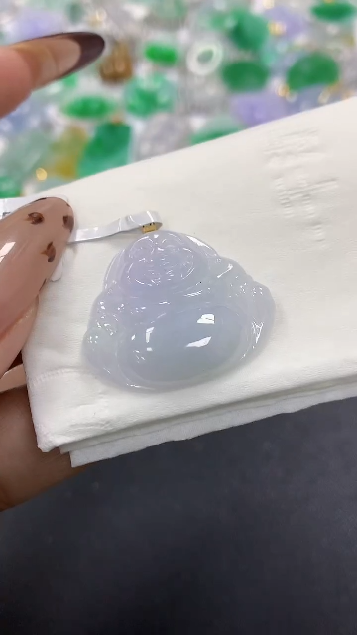 颈饰18K金镶嵌翡翠a货假一赔三支持复检百元上9元证书费自理