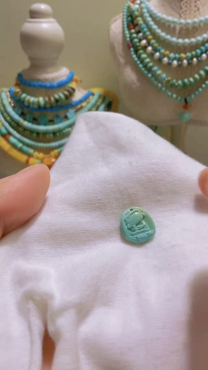 未镶嵌绿松石珠宝奇石无相佛