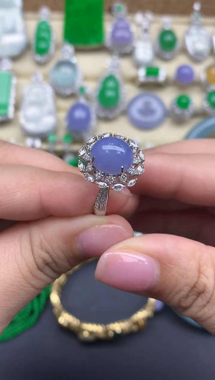 【闪购商品】翡翠戒指18K金镶嵌426-中国好珍宝