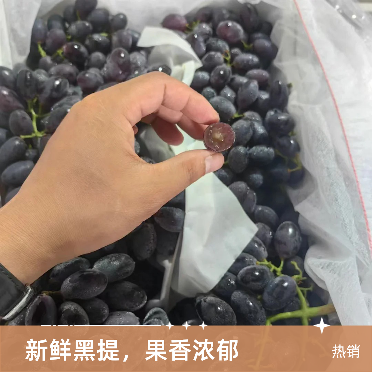 【姜婆甄选】新到头茬新疆黑珍珠，脆甜多汁，嘎嘎好吃净重4.8斤起新疆维吾尔自治区