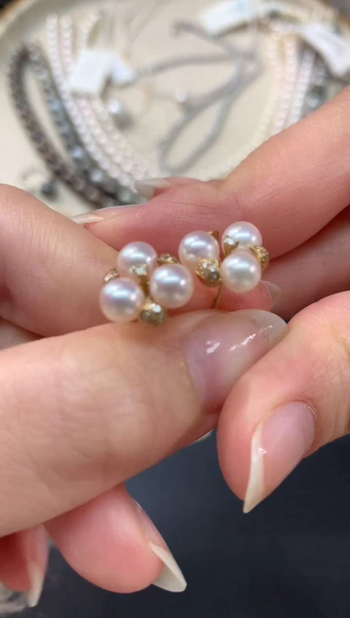 【闪购商品】海水珍珠耳饰18K金镶嵌A310多样性发一件|1980