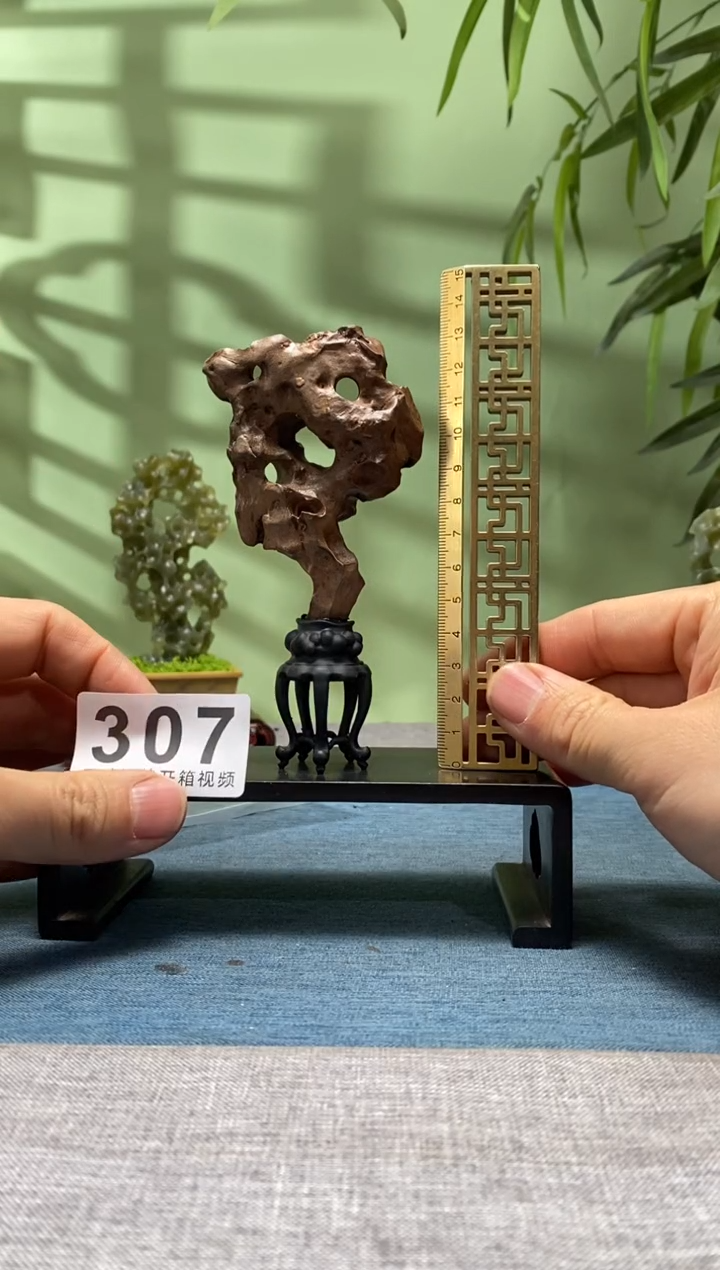 【闪购商品】树脂制品底座 石头是青州玲珑石307号