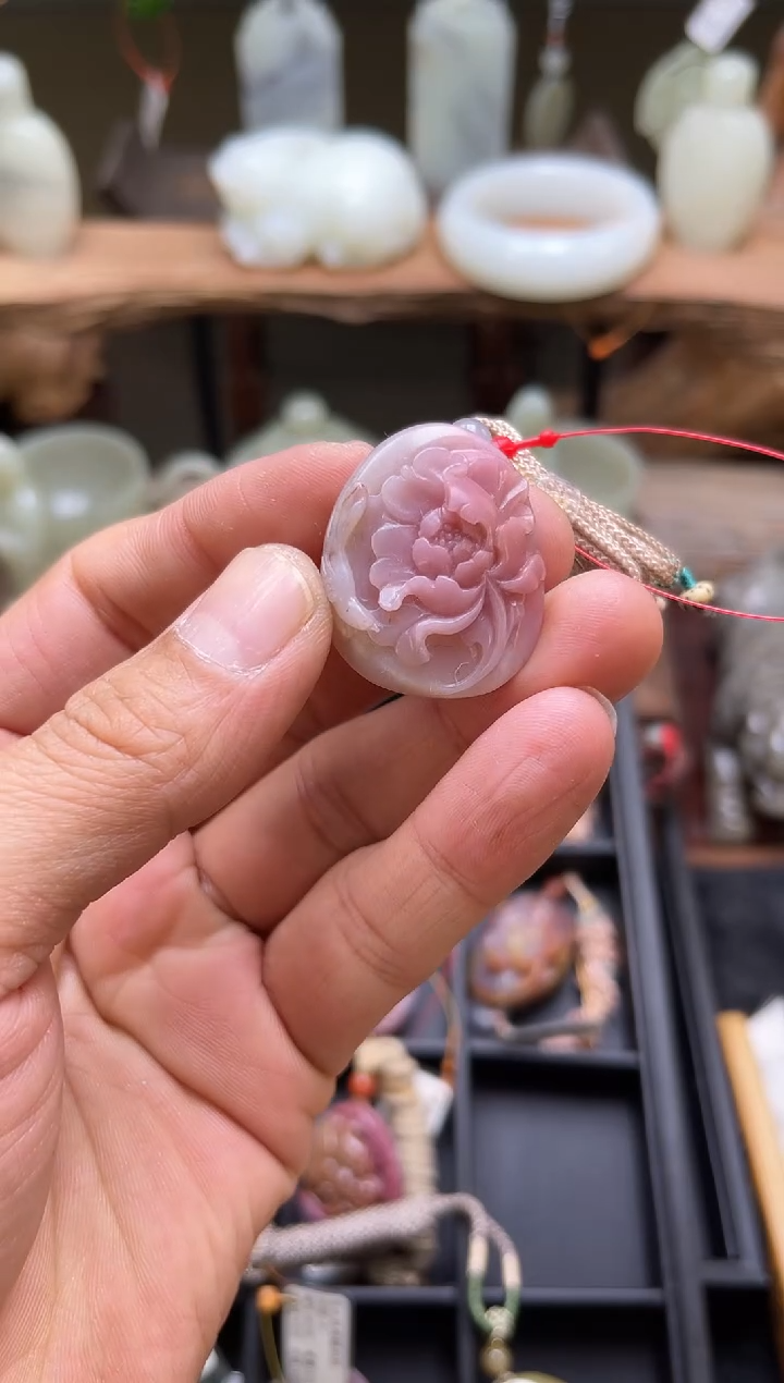【闪购商品】玛瑙/玉髓吊坠未镶嵌盐源玛瑙  花开富贵81073