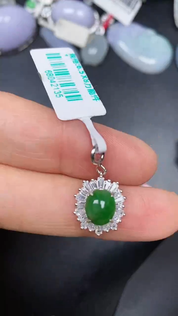 银S925镶嵌戒指翡翠1580