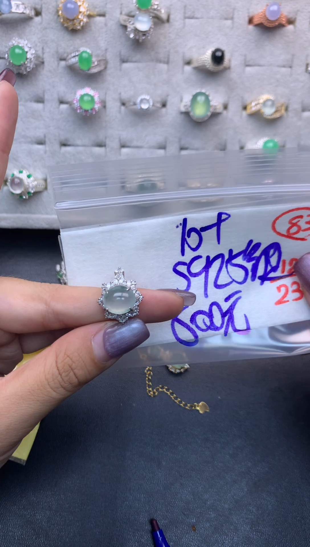 银S925镶嵌定制翡翠毛货需精细抛光多样性发一件蛋面+800元083