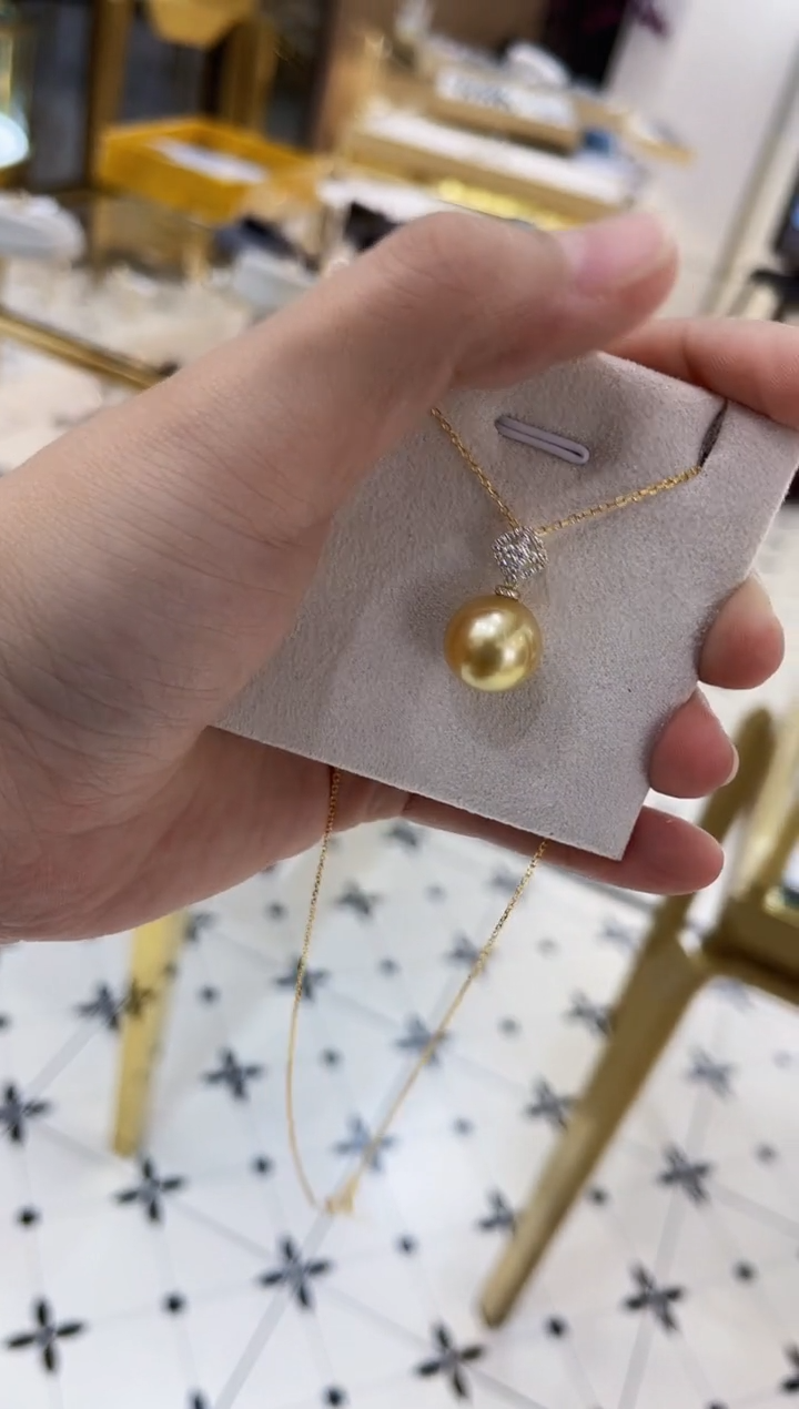 【闪购商品】海水珍珠吊坠(赠链)未镶嵌金珠吊坠