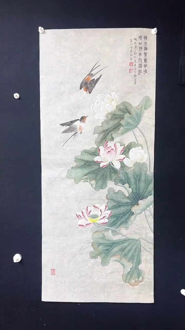 【闪购商品】国画绘画花鸟双燕