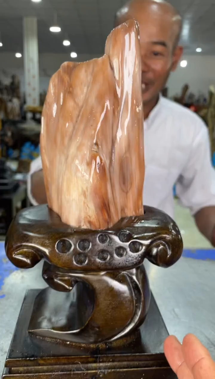 【闪购商品】硅化玉摆件未镶嵌4