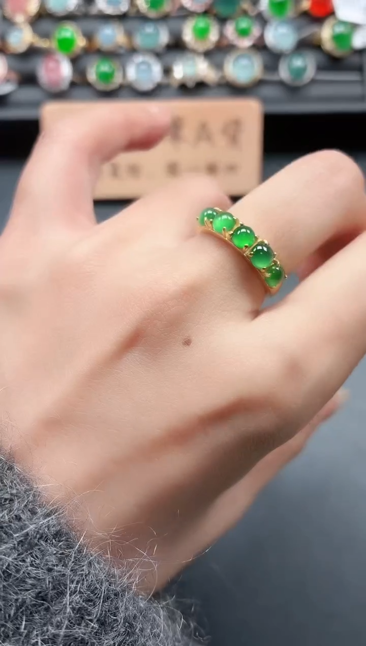 银S925镶嵌戒指翡翠1111