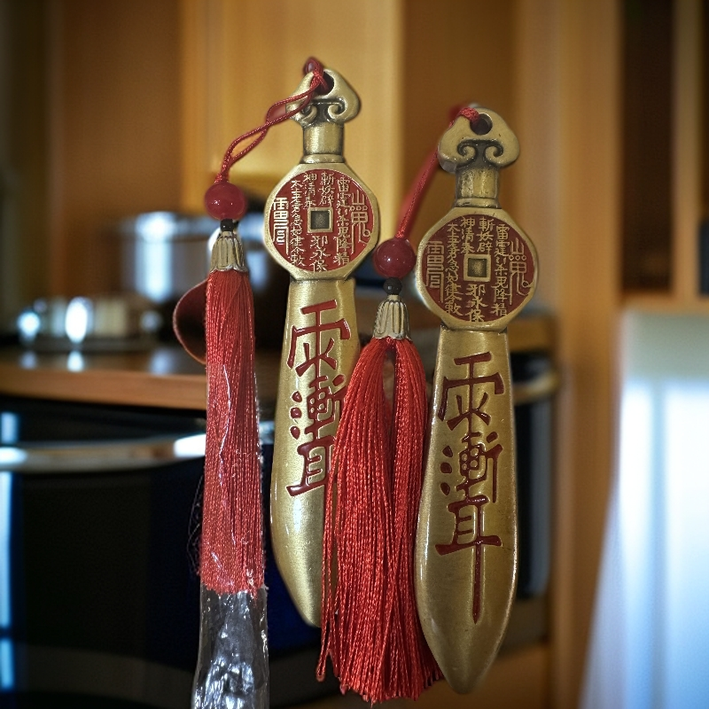 防小矮子护身黄铜七星剑