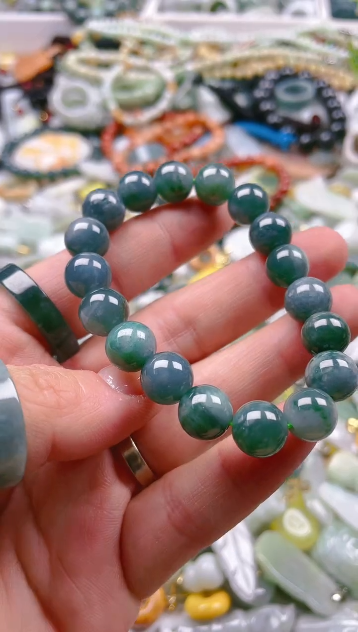 【闪购商品】翡翠颈饰未镶嵌10mm/Y/翡翠A货一图一物