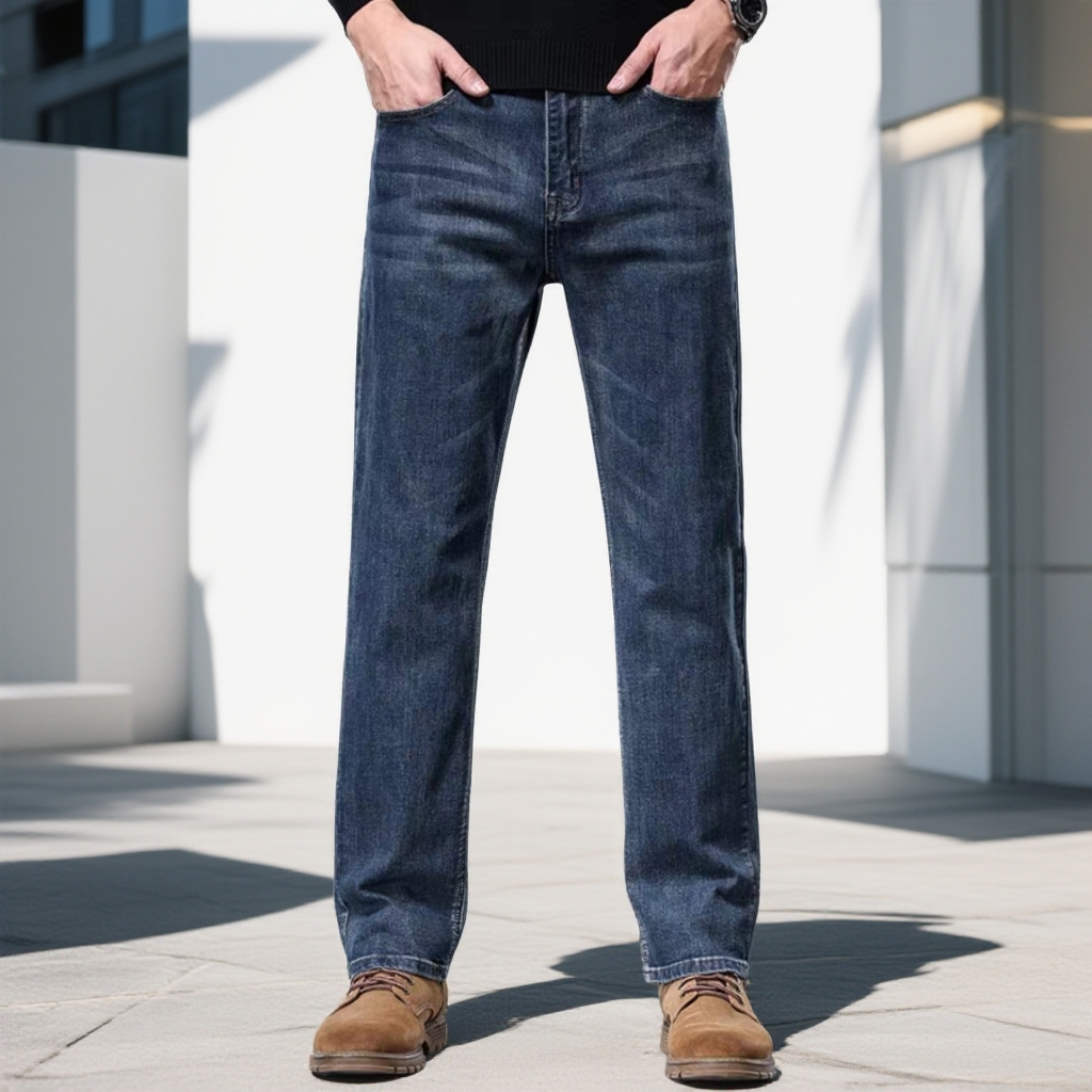 秋冬款男士牛仔直筒裤牛仔裤清河李哥