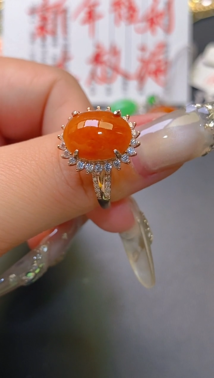 【闪购商品】翡翠耳饰银S925镶嵌天然A货翡翠1