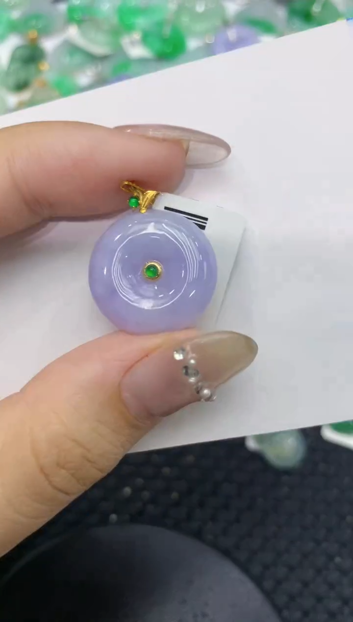 【闪购商品】翡翠颈饰18K金镶嵌222222222