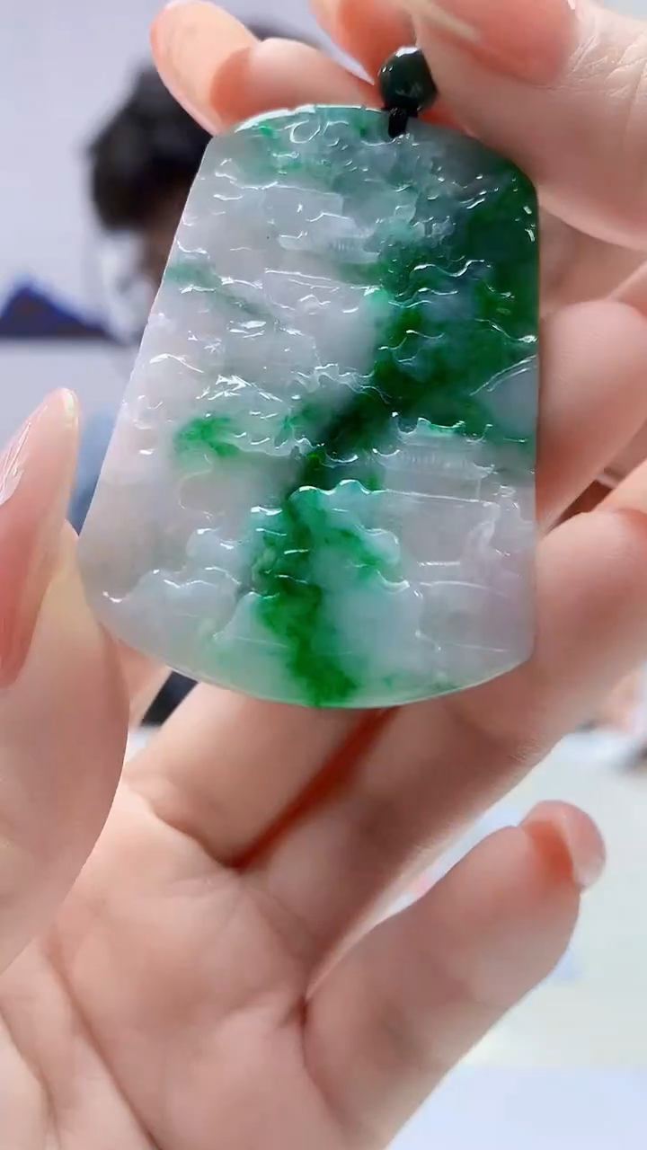 【闪购商品】定制翡翠未镶嵌4688DD-毛货挂件97