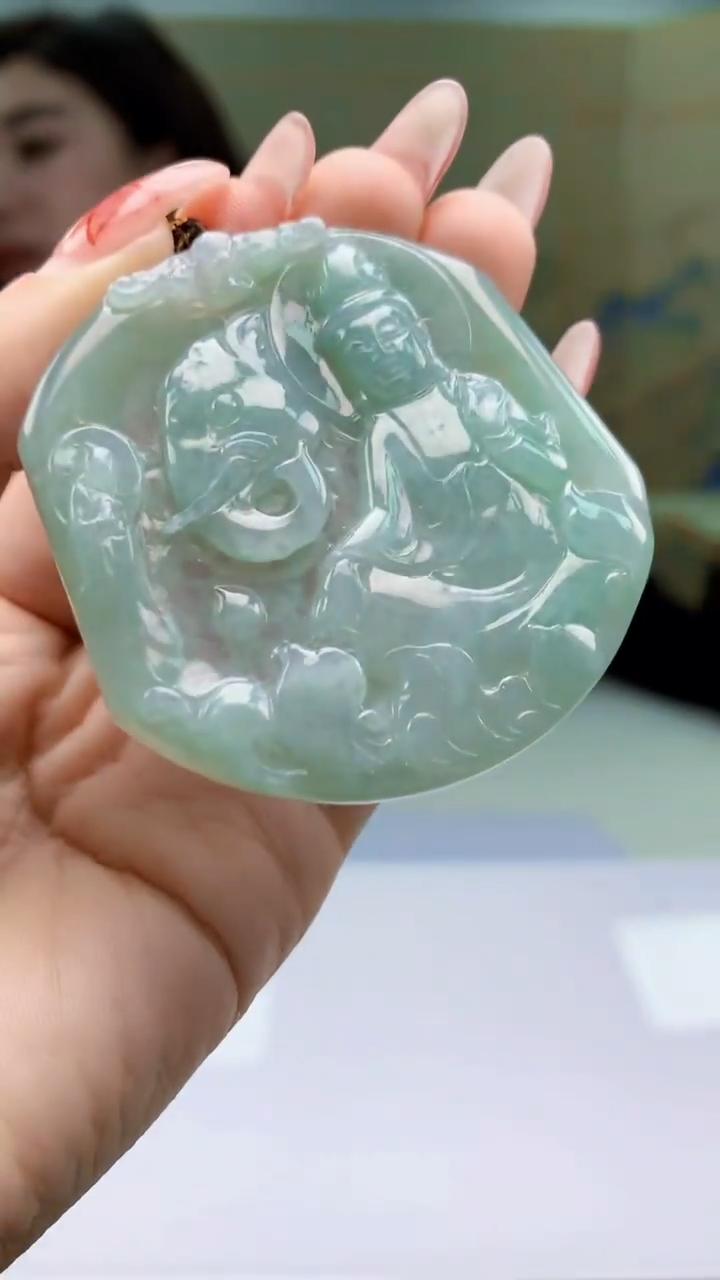 【闪购商品】定制翡翠未镶嵌4829ty-毛货挂件60