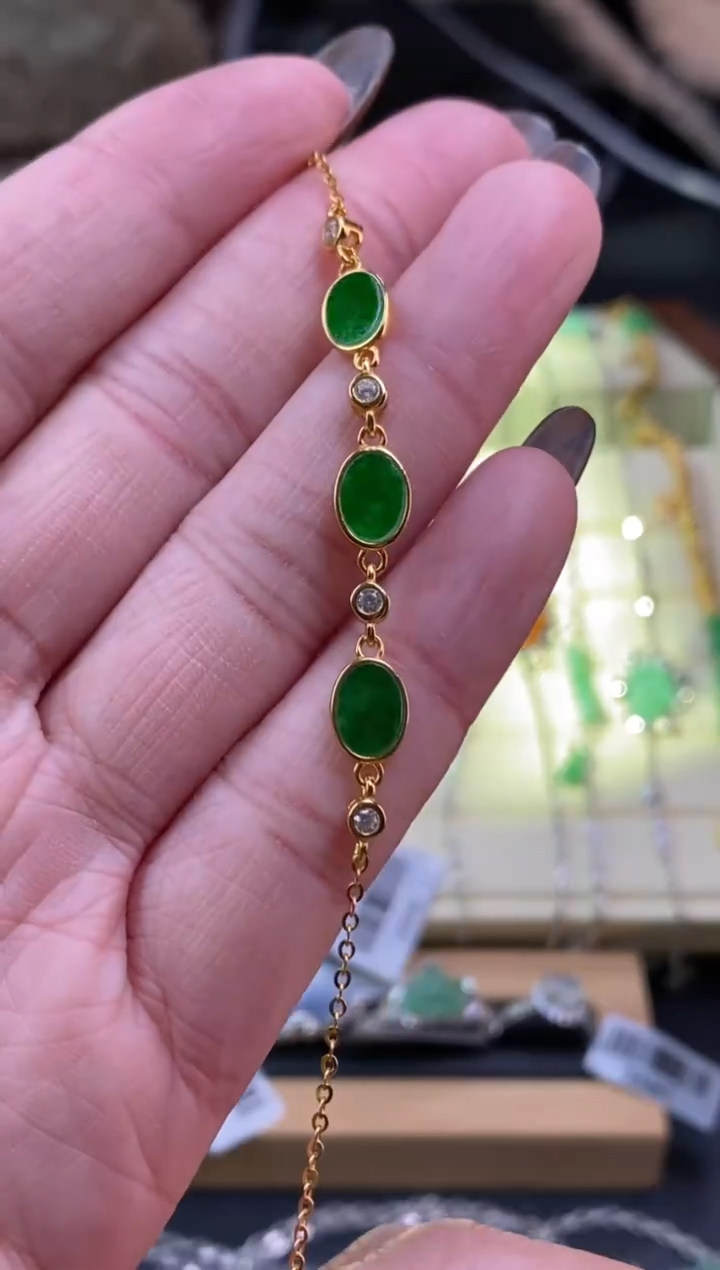 颈饰银S925镶嵌翡翠净货12249