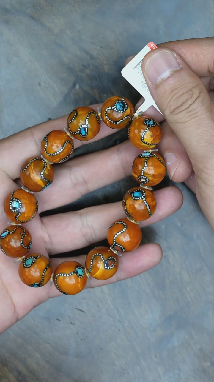 【闪购商品】琥珀裸石未镶嵌老蜡尼泊尔手串多样性发其一