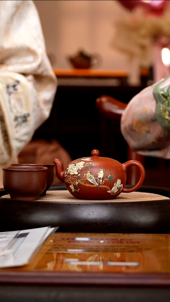 茶壶紫砂CH21 一粒珠 陈氏朱泥   230cc