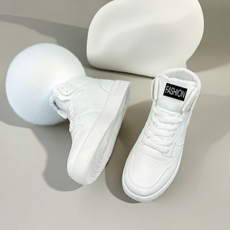 新2025款时尚爆款高帮运动鞋百搭推荐休闲舒适白色春季