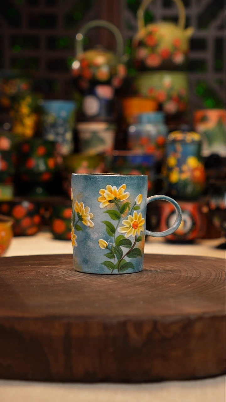 油画   釉下彩  杯子