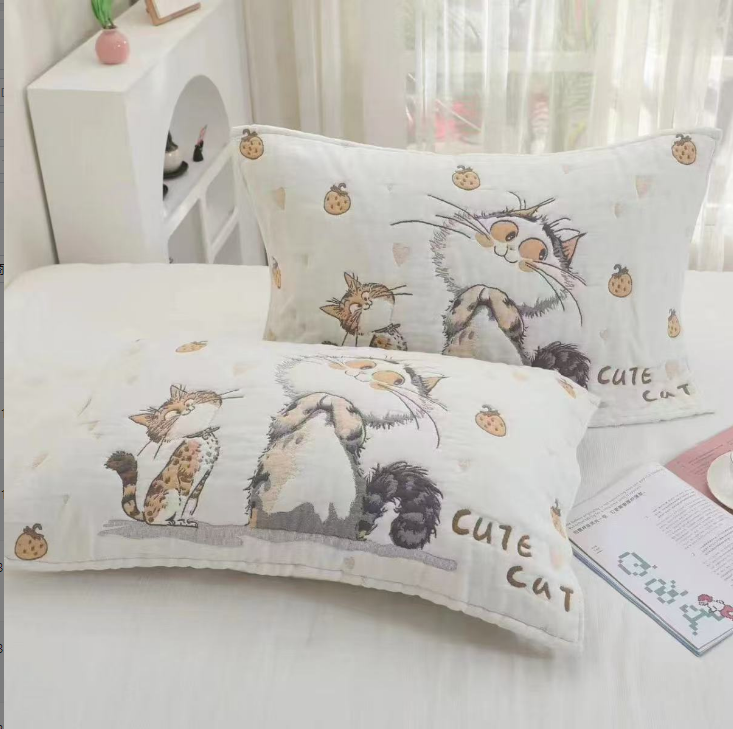 布丁猫   52*78卡通简约可爱泡芙柔软亲肤吸汗