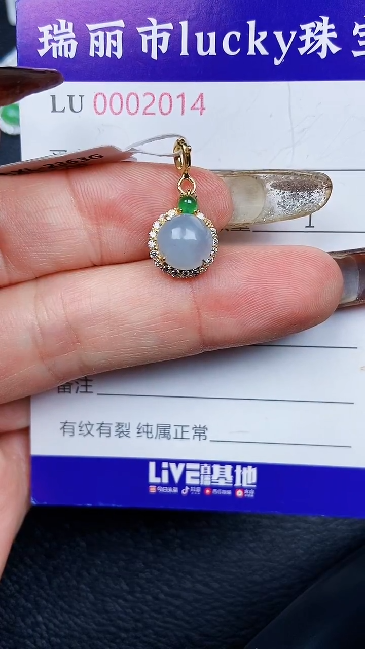 颈饰银S925镶嵌翡翠2014