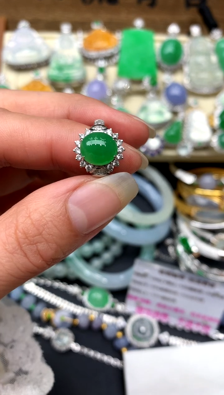 【闪购商品】翡翠戒指18K金镶嵌318-中国好珍宝