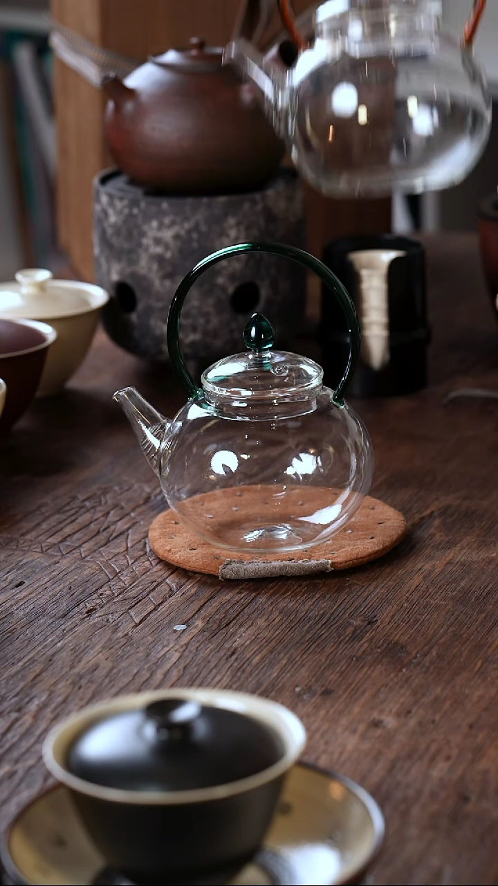 【闪购商品】溪元茶事 玻璃壶 绿色