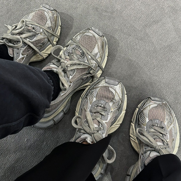 【做旧】3XL老爹鞋真五层底增高休闲运动男女情侣鞋潮鞋复古百搭鞋 