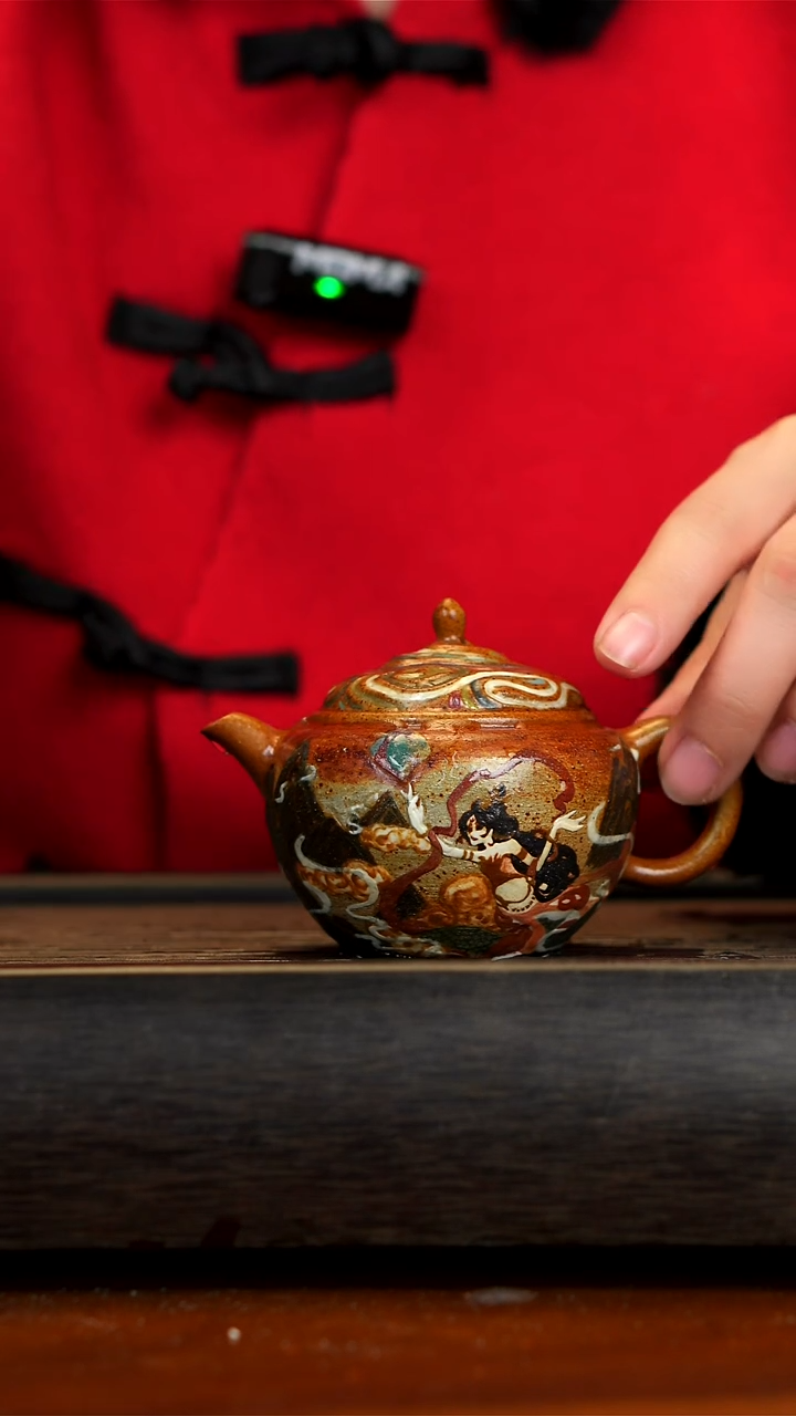 【闪购商品】紫砂茶壶女蜗补天 观羽柴烧