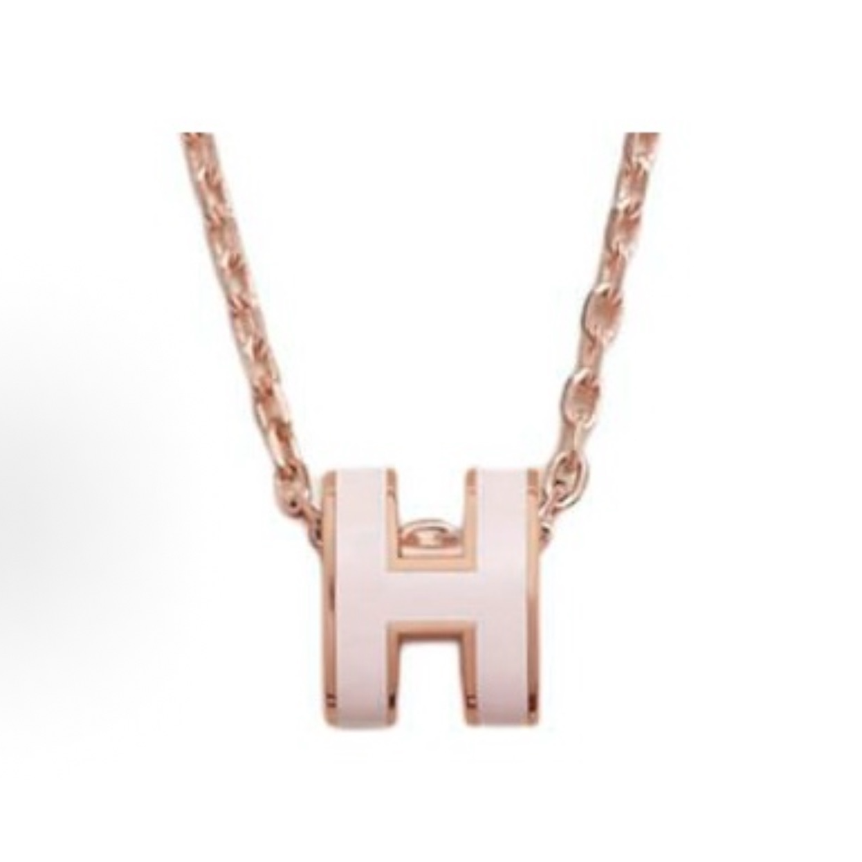 未使用 Hermes/爱马仕 POP H系列  Mini吊坠糖果粉色 玫瑰金