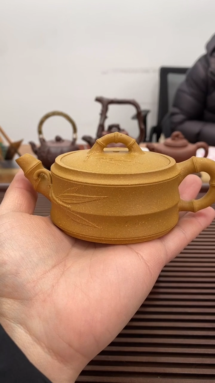 茶壶紫砂福利130毫升宽口竹段