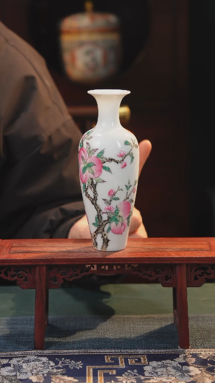 【闪购商品】摆件 釉上粉彩纯手绘手工原创瓷器〖九桃〗