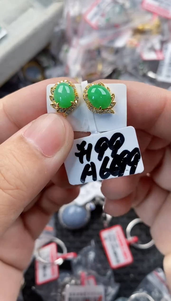 银S925镶嵌戒指翡翠1313  7