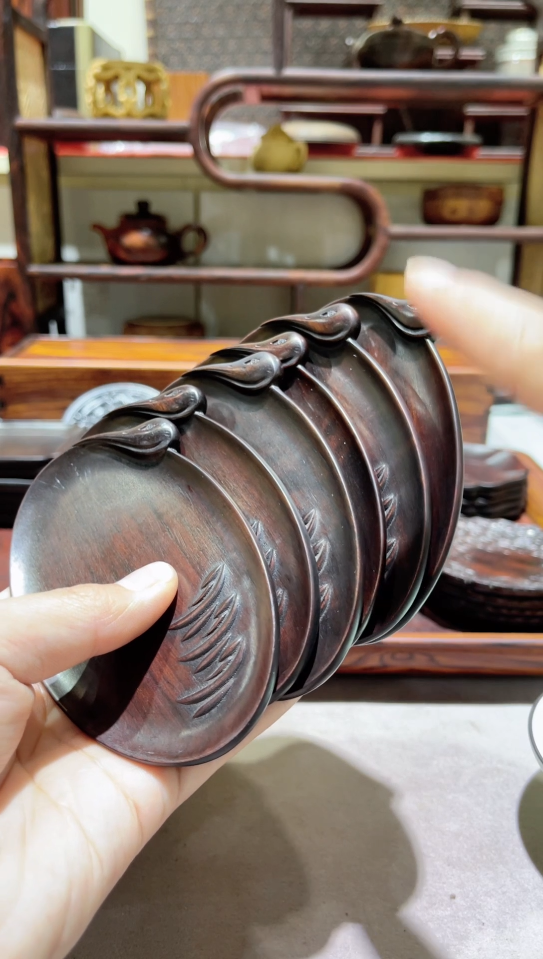 【闪购商品】木精品木雕天鹅款6片精工细作